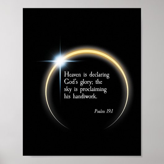 Zonsverduistering 2024 - Psalm 191 Poster (Voorkant)