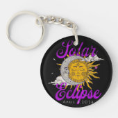 Zonsverduistering 2024 sleutelhanger (Voorkant)