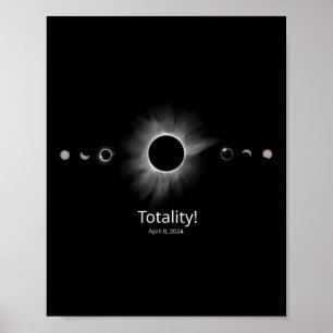 Zonsverduistering 2024 Totaal Poster