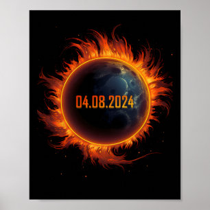 Zonsverduistering 2024 Totaal Zon Verduistering 1 Poster