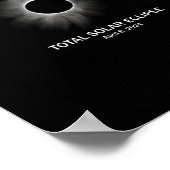 Zonsverduistering 2024 Totale verduistering Poster (Hoek)