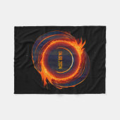 Zonsverduistering 2024 Totale Zon Verduistering Fleece Deken (Voorkant (Horizontaal))