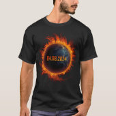 Zonsverduistering 2024 Totale Zon Verduistering T-shirt (Voorkant)