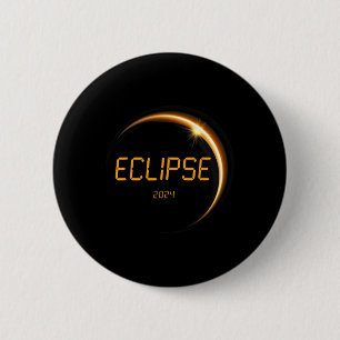 Zonsverduistering 2024 Totale Zonsverduistering 4. Ronde Button 5,7 Cm