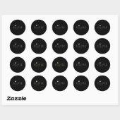 Zonsverduistering 2024 Totale Zonsverduistering 4. Ronde Sticker (Vel)