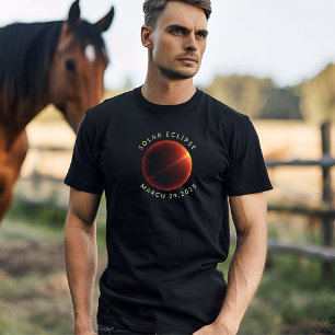 Zonsverduistering 2025 hemelse aangepaste bericht t-shirt