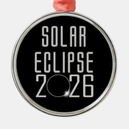 Zonsverduistering 2026 Herdenkingsornament Metalen Ornament