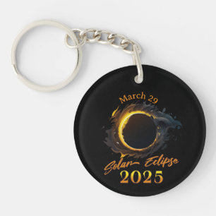 Zonsverduistering 29 maart 2025 Herdenking Sleutelhanger