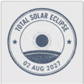 Zonsverduistering 2 augustus 2027 sticker (Voorkant)