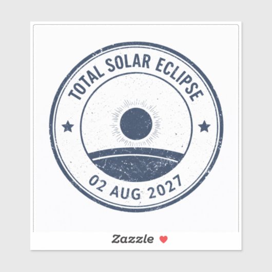 Zonsverduistering 2 augustus 2027 sticker (Vel)