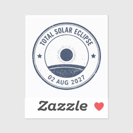 Zonsverduistering 2 augustus 2027 sticker (Vel)