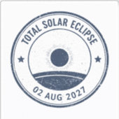 Zonsverduistering 2 augustus 2027 sticker (Voorkant)