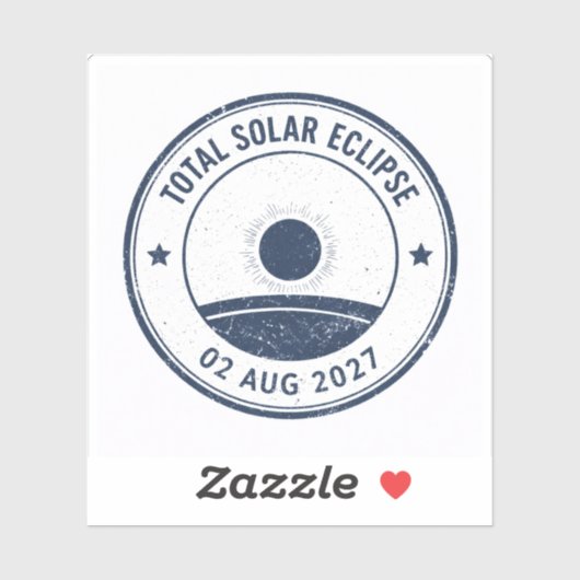 Zonsverduistering 2 augustus 2027 sticker (Vel)