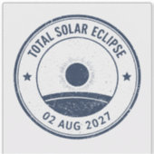 Zonsverduistering 2 augustus 2027 sticker (Voorkant)