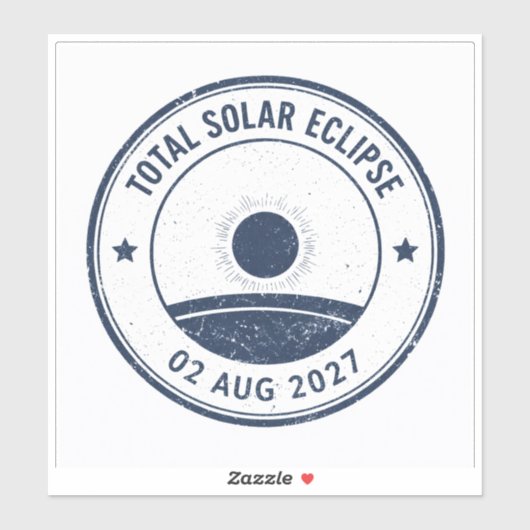 Zonsverduistering 2 augustus 2027 sticker (Vel)