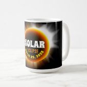Zonsverduistering 3/29/2025 Aangepaste tekst Koffiemok (Voorkant rechts)