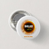 Zonsverduistering 3/29/2025 Aangepaste tekst Ronde Button 3,2 Cm (Voorkant /achterkant)