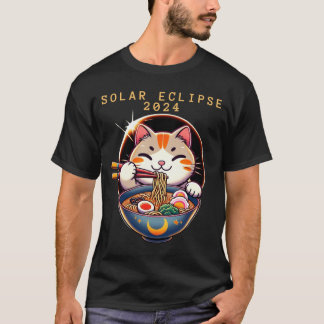 Zonsverduistering 8 april 2024 Astronomie Kawaii K T-shirt