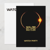 Zonsverduistering 8 april 2024 kaart (Voorkant / Achterkant)