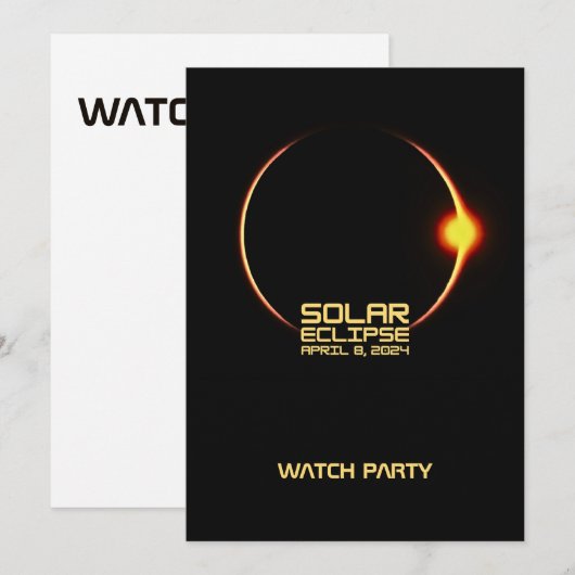 Zonsverduistering 8 april 2024 kaart (Voorkant / Achterkant)