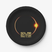 Zonsverduistering 8 april 2024 papieren bordje (Voorkant)