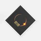 Zonsverduistering 8 april 2024 servet (Hoek)