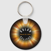 Zonsverduistering Amerikaans Evenement 3/29/2025 A Sleutelhanger (Voorkant)