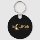 Zonsverduistering Amerikaans Evenement 3/29/2025 K Sleutelhanger (Voorkant)