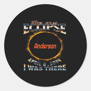 Zonsverduistering Anderson Indiana Daar Ronde Sticker