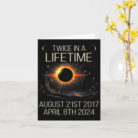 Zonsverduistering Astronomie twee keer in Leven 20 Kaart (Gele Bloem)