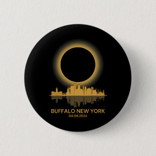 Zonsverduistering Buffalo New York Souvenir Totali Ronde Button 5,7 Cm