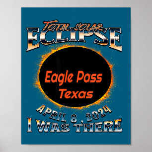 Zonsverduistering Eagle Pass Texas Poster