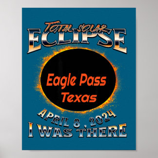 Zonsverduistering Eagle Pass Texas Poster