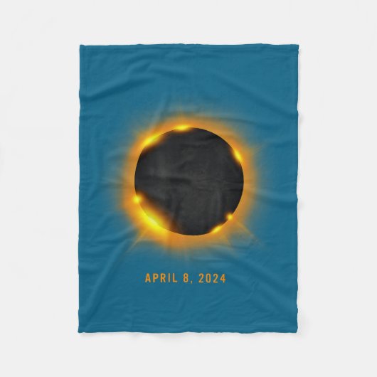 Zonsverduistering Fleece Deken (Voorkant)