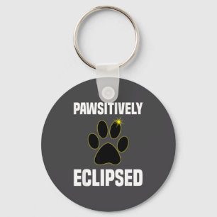 Zonsverduistering Hond Liefhebber Totaal Sleutelhanger
