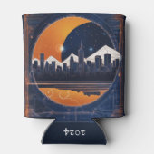 Zonsverduistering in de stad Voeg naam toe Blikjeskoeler (Achterkant)