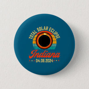 Zonsverduistering Indiana Totale Zonne-illustratie Ronde Button 5,7 Cm