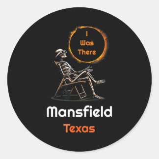 Zonsverduistering Mansfield Texas Daar Ronde Sticker