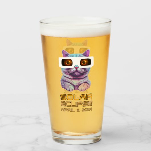 Zonsverduistering met kat glas (Achterkant gevuld)