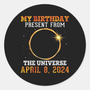 Zonsverduistering Mijn Cadeau uit het universum Ronde Sticker