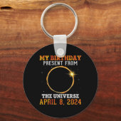 Zonsverduistering Mijn Cadeau uit het universum Sleutelhanger (Voorkant)