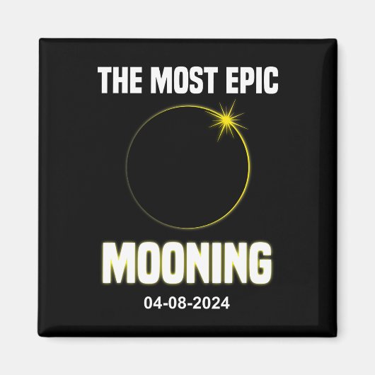 Zonsverduistering Mooning Grappig 04.08.2024 Verdu Magneet (Voorkant)