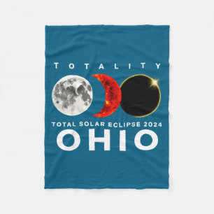 Zonsverduistering Ohio Totale Verduistering Illust Fleece Deken
