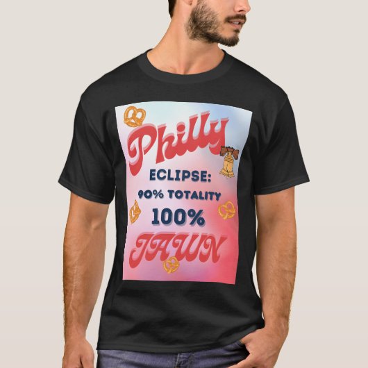Zonsverduistering Philly Jawn vrienden T-shirt (Voorkant)