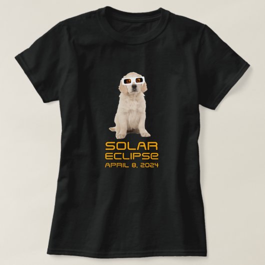 Zonsverduistering Puppy T-shirt (Design voorkant)