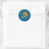 Zonsverduistering Ronde Sticker (Tas)