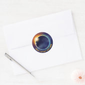 zonsverduistering | ruimteastronomie ronde sticker (Envelop)
