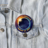 zonsverduistering | sterrenkunde ronde button 7,6 cm (In situ)