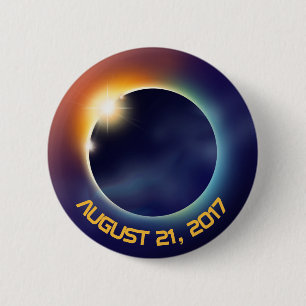 zonsverduistering   sterrenkunde   Ruimte Ronde Button 5,7 Cm