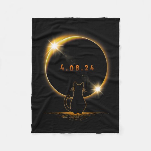 Zonsverduistering T Kat Dragen Zonne-verduistering Fleece Deken (Voorkant)